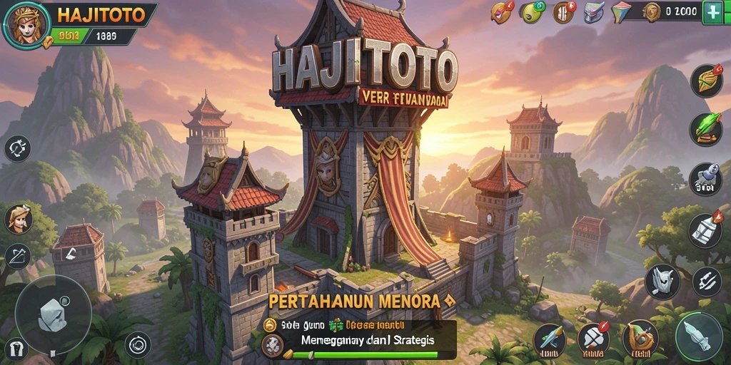 Tangkapan layar utama HAJITOTO menunjukkan aksi menegangkan dalam gameplay Tower Defense.