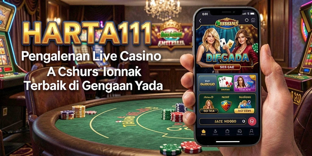 Gameplay Live Casino HARTA11 yang menampilkan dealer langsung.