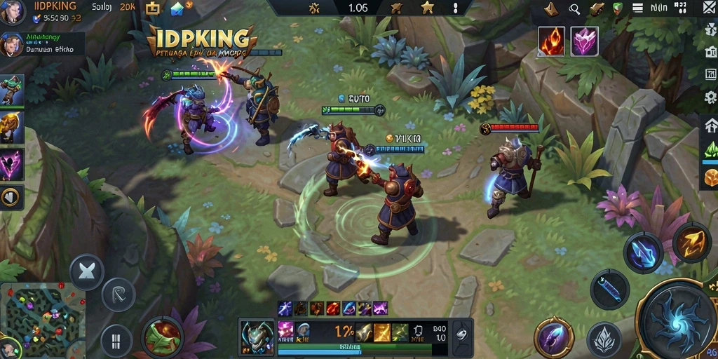 Tangkapan layar <strong>IDPKING</strong> menampilkan pertempuran epik di dunia MMORPG.