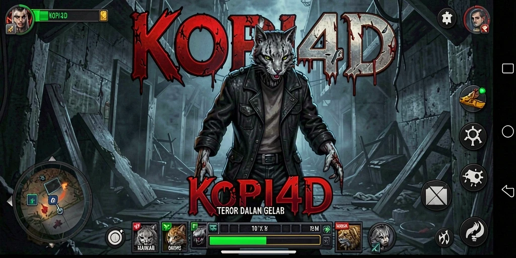 Screenshot dari gameplay KOPI4D yang mendebarkan dan menakutkan.