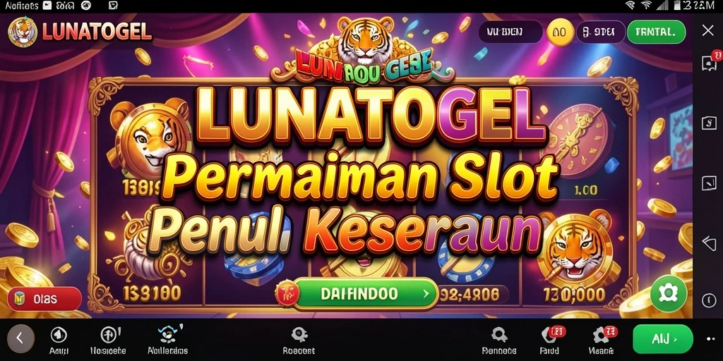 Tampilan screenshot gameplay LUNATOGEL yang menampilkan keseruan permainan slot.