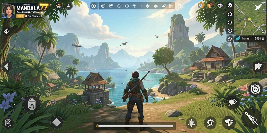 Tampilan gameplay MANDALA77 yang menakjubkan dalam dunia terbuka.