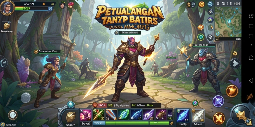 Tampilan gameplay MMORPG yang menawan dan penuh aksi di OVO99.