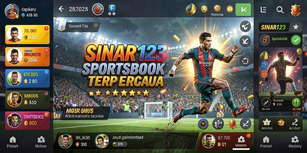 Tampilan antarmuka aplikasi <strong>SINAR123</strong> yang menarik dan informatif.