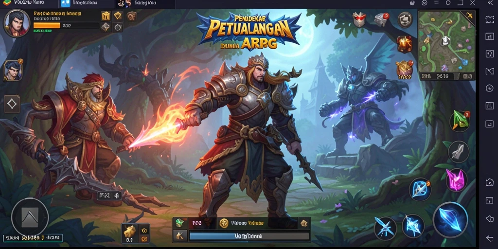 Tampilan mendebarkan dari gameplay ARPG di VV62 yang mengasyikkan.