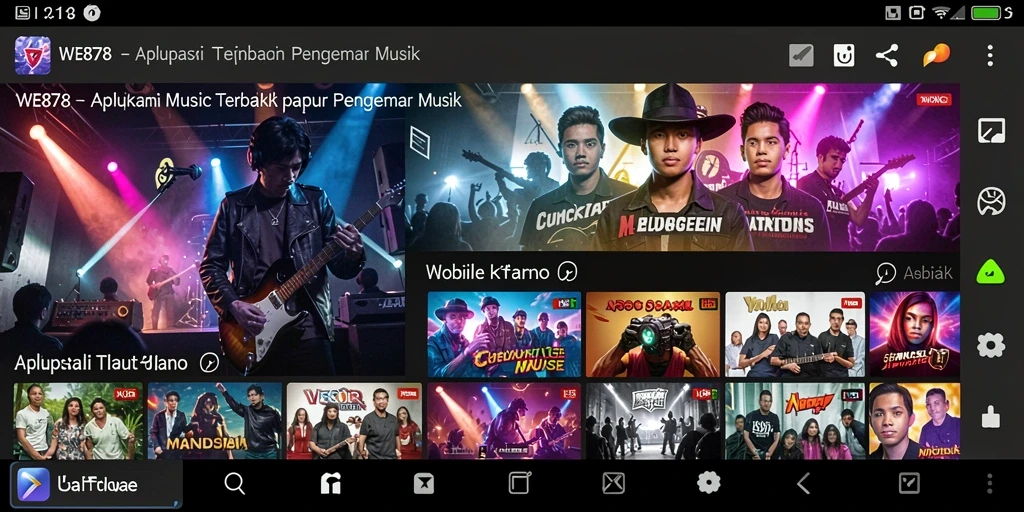 Tangkapan layar game WE878 menampilkan gameplay musik yang seru dan interaktif.